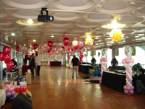 선내 칵테일 리셉션 셋팅